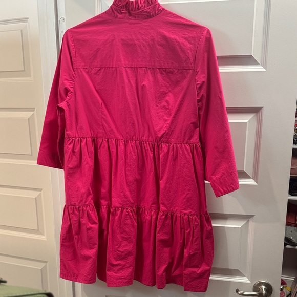 Pink Ruffled Women's Dress - Picture 2 of 3